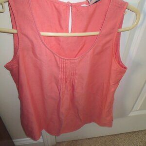WinterSilks Women Sleeveless Peach Women's Medium Top, 55% Silk, 45% Cotton